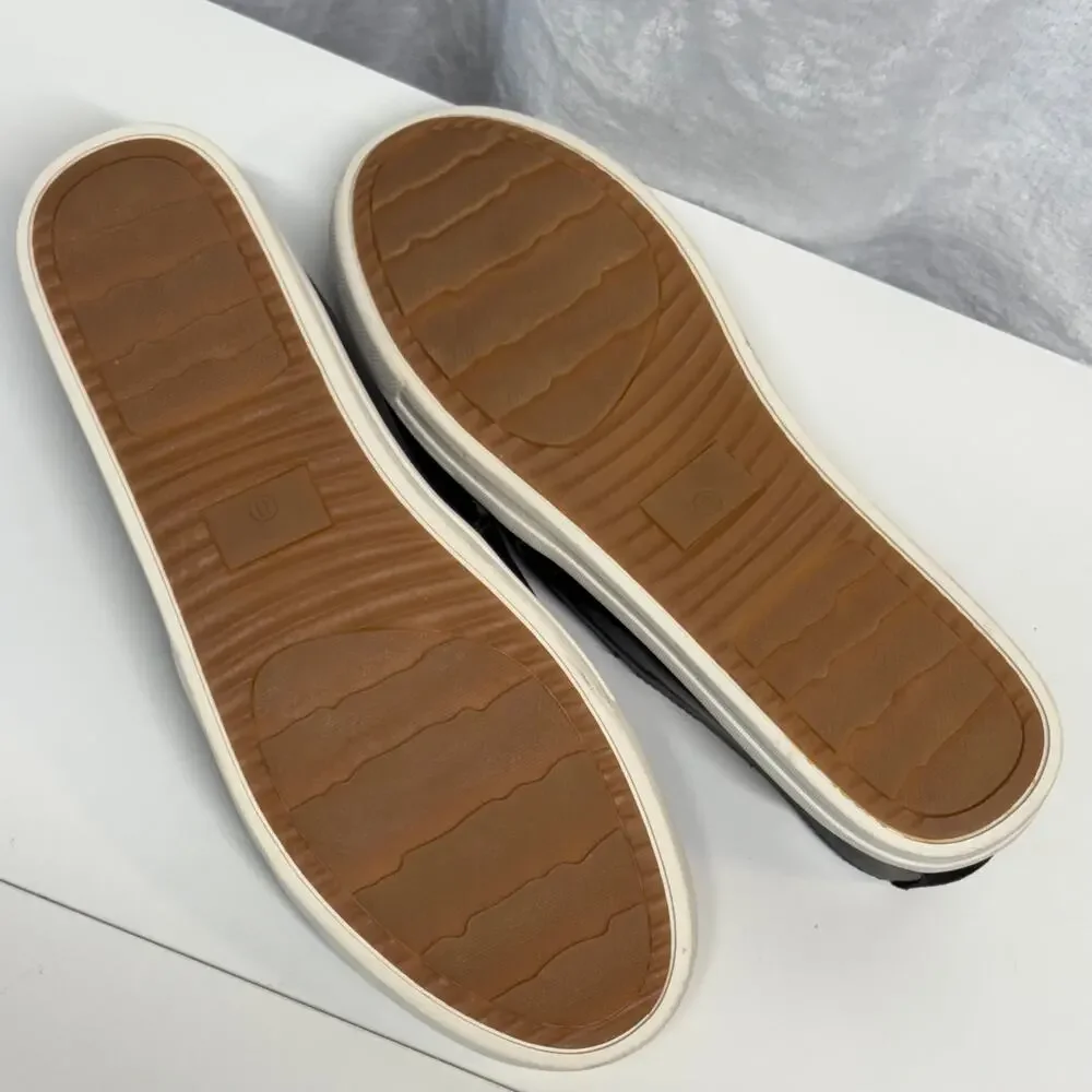 Sun + Stone Women Mariam Slip On Shoes Black Faux‎ Leather Size 11 Casual
